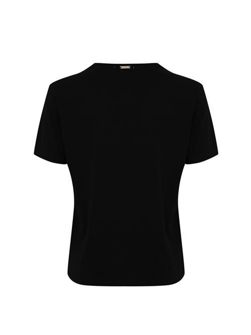 T-shirt in cotone con rose Nero NO SECRETS | 251NS150LIQUIRIZIA